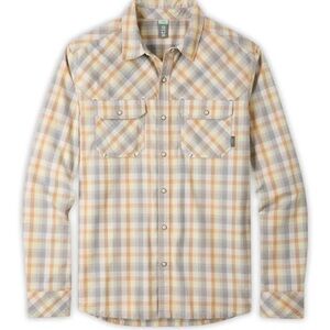 Stio Hayden Snap Button Down Shirt Size M in Mica Plaid